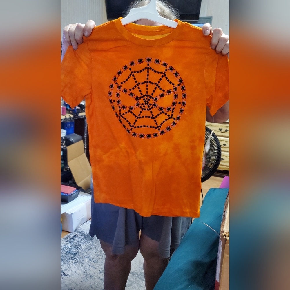 Marvel Orange Spider Web Tee